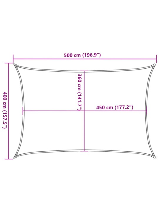 Saulessargs, 160 g/m², taisnstūra, oranžs, 4x5 m, hdpe