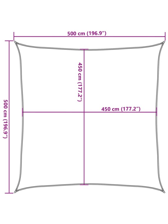Saulessargs, 160 g/m², melns, 5x5 m, hdpe