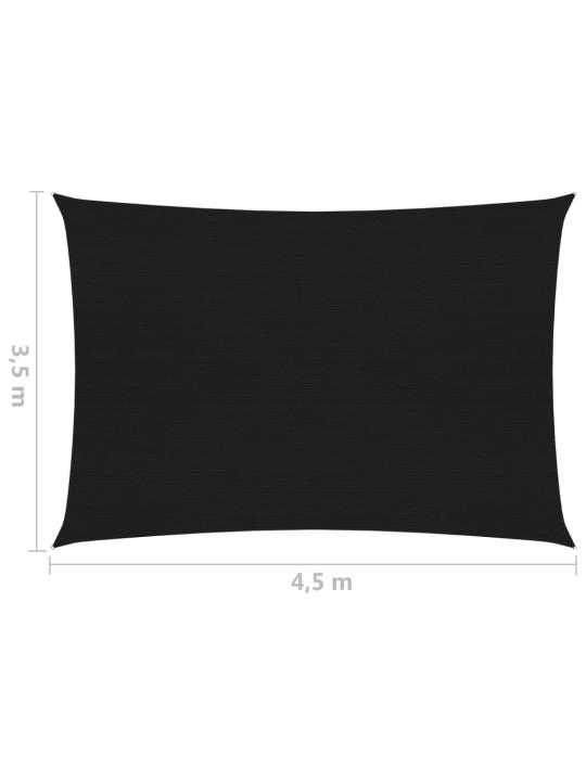 Saulessargs, 160 g/m², melns, 3,5x4,5 m, hdpe