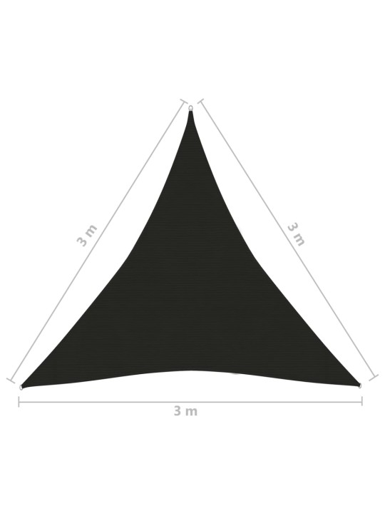 Saulessargs, 160 g/m², melns, 3x3x3 m, hdpe