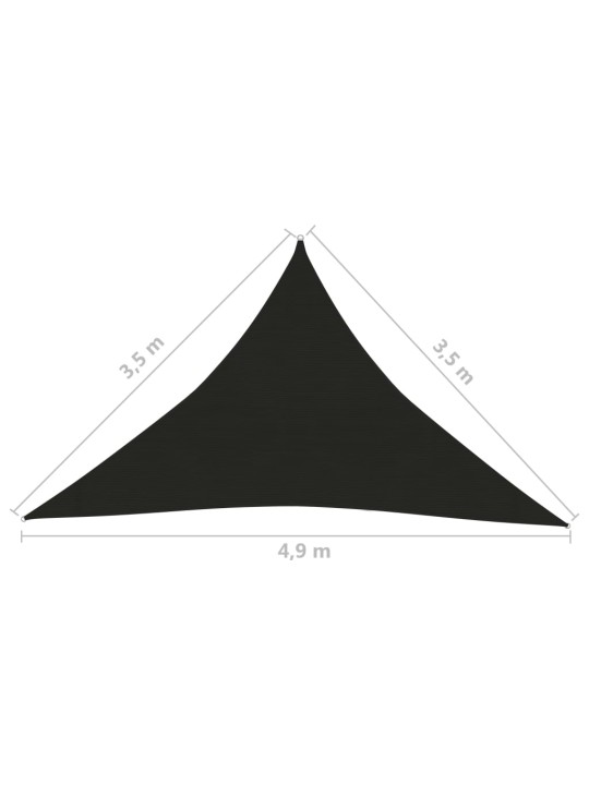 Saulessargs, 160 g/m², melns, 3,5x3,5x4,9 m, hdpe