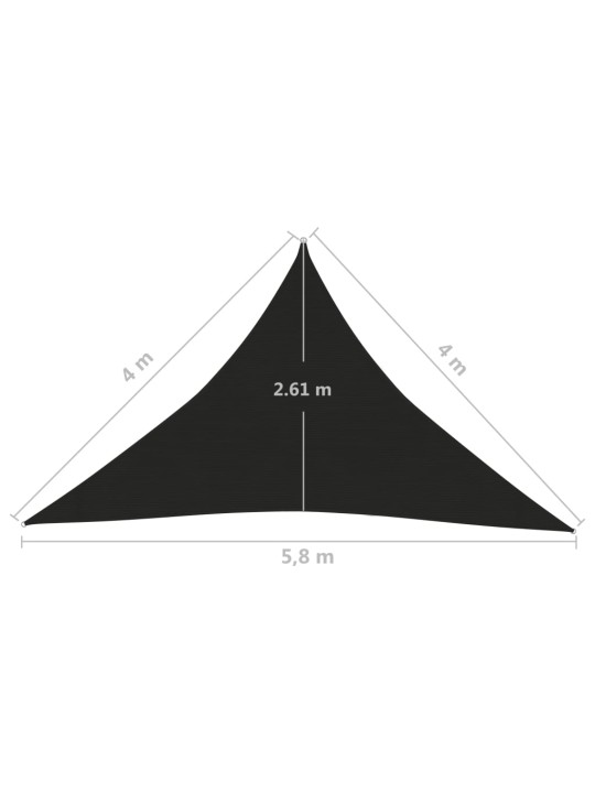 Saulessargs, 160 g/m², melns, 4x4x5,8 m, hdpe