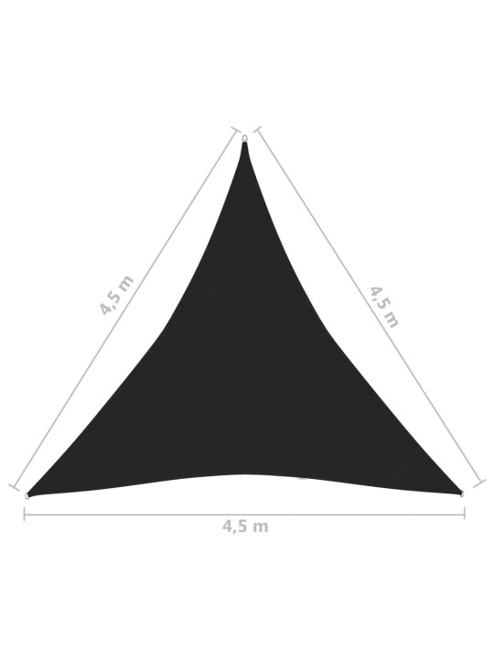 Saulessargs, 160 g/m², melns, 4,5x4,5x4,5 m, hdpe