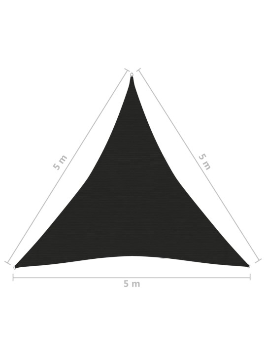 Saulessargs, 160 g/m², melns, 5x5x5 m, hdpe