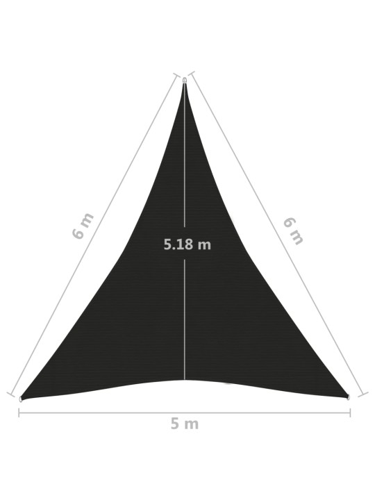 Saulessargs, 160 g/m², melns, 5x6x6 m, hdpe