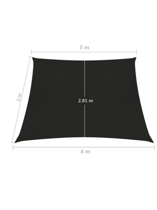 Saulessargs, 160 g/m², melns, 3/4x3 m, hdpe