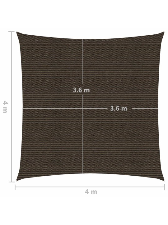 Saulessargs, 160 g/m², brūns, 4x4 m, hdpe