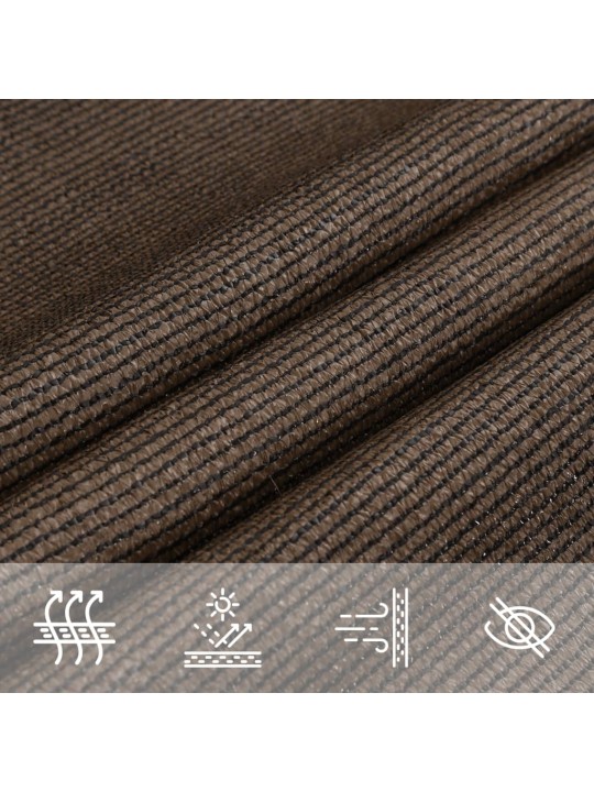 Saulessargs, 160 g/m², brūns, 2x3 m, hdpe