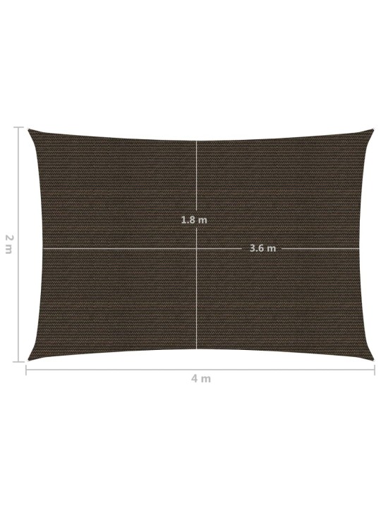 Saulessargs, 160 g/m², brūns, 2x4 m, hdpe