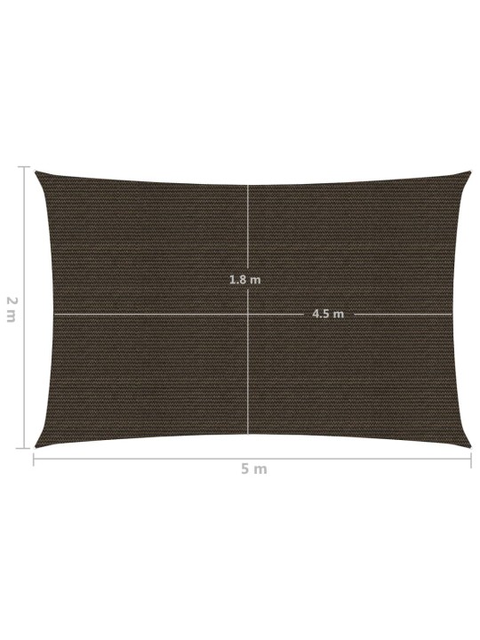 Saulessargs, 160 g/m², brūns, 2x5 m, hdpe