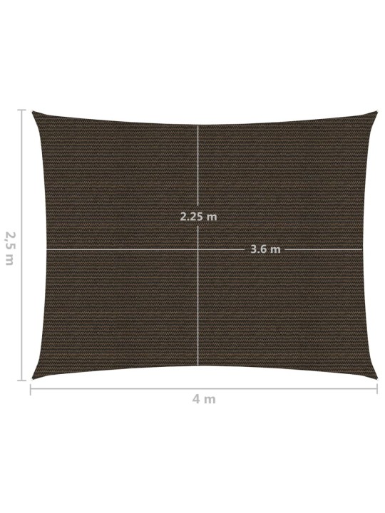 Saulessargs, 160 g/m², brūns, 2,5x4 m, hdpe