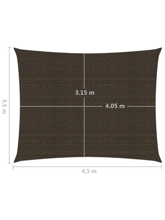 Saulessargs, 160 g/m², brūns, 3,5x4,5 m, hdpe