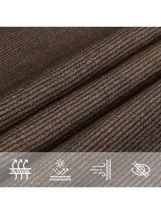Saulessargs, 160 g/m², brūns, 4x5 m, hdpe