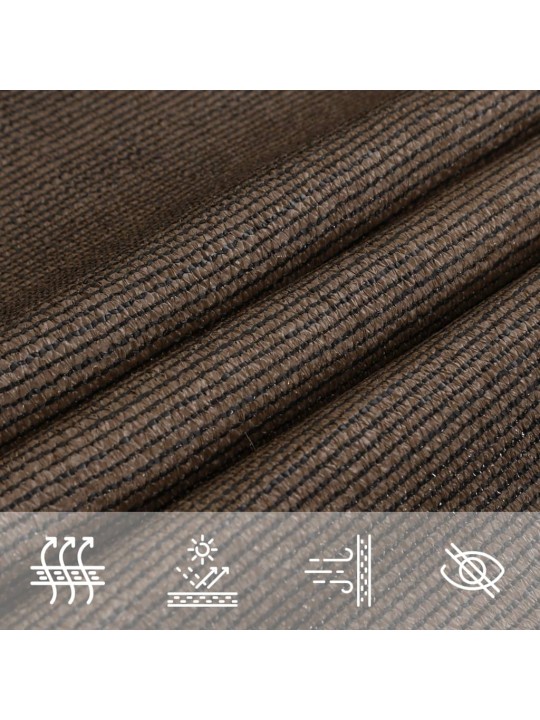 Saulessargs, 160 g/m², brūns, 5x7 m, hdpe