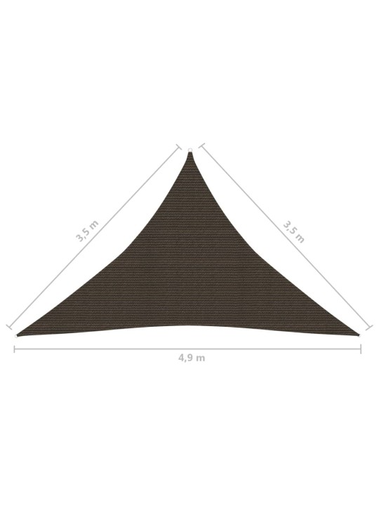 Saulessargs, 160 g/m², brūns, 3,5x3,5x4,9 m, hdpe
