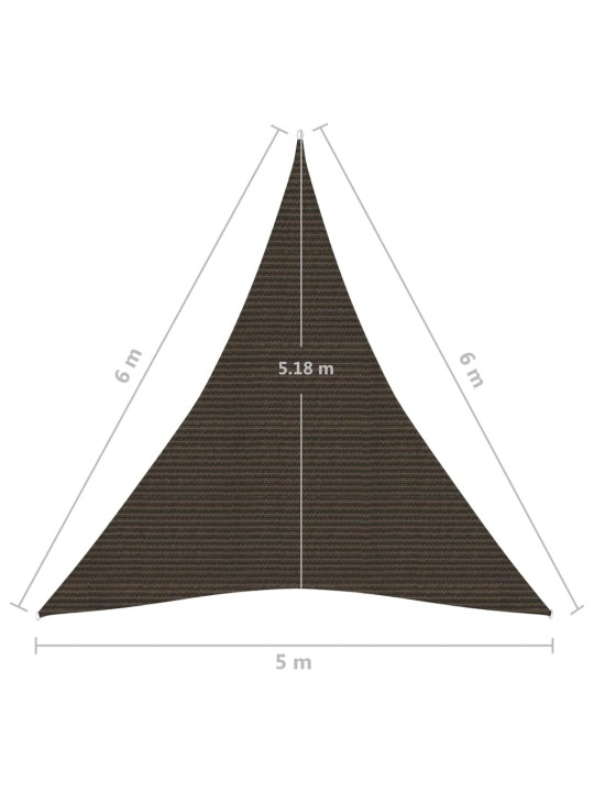 Saulessargs, 160 g/m², brūns, 5x6x6 m, hdpe