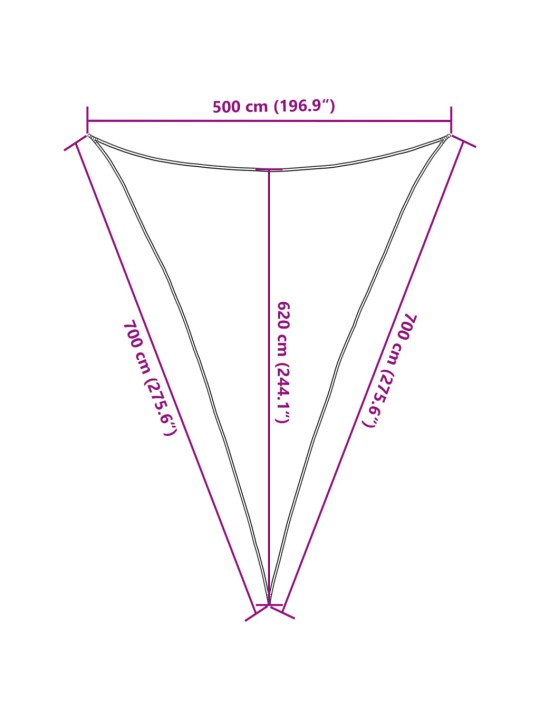 Saulessargs, 160 g/m², brūns, 5x7x7 m, hdpe