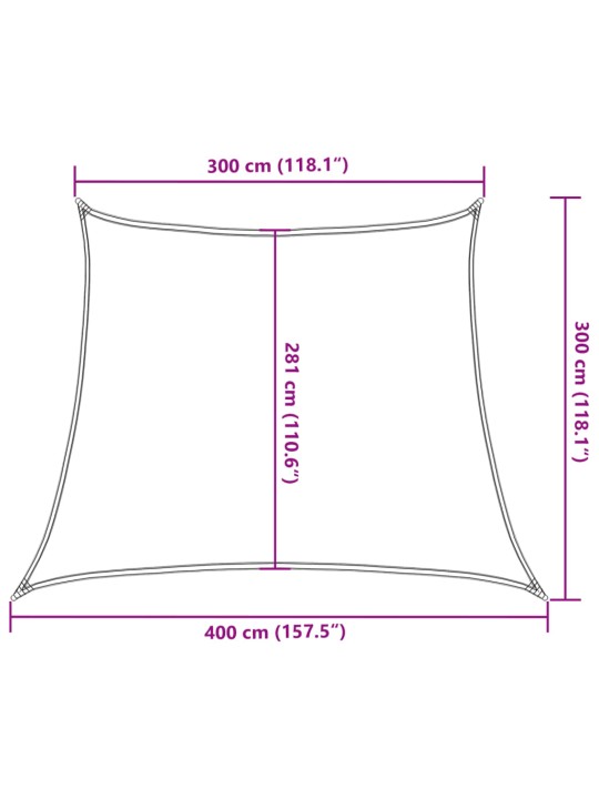 Saulessargs, 160 g/m², brūns, 3/4x3 m, hdpe