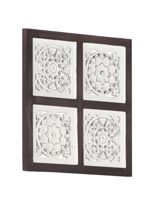 Sienas panelis, grebts ar rokām, mdf, 40x40x1,5 cm, brūni balts