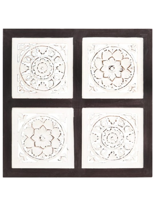 Sienas panelis, grebts ar rokām, mdf, 40x40x1,5 cm, brūni balts