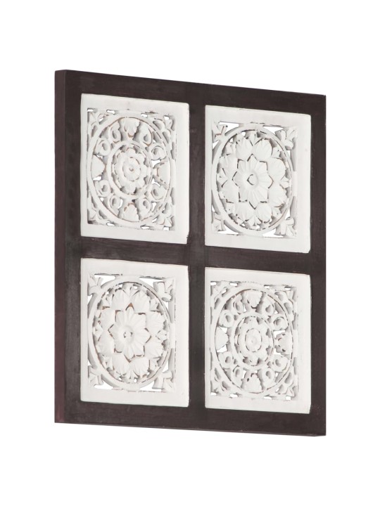 Sienas panelis, grebts ar rokām, mdf, 40x40x1,5 cm, brūni balts