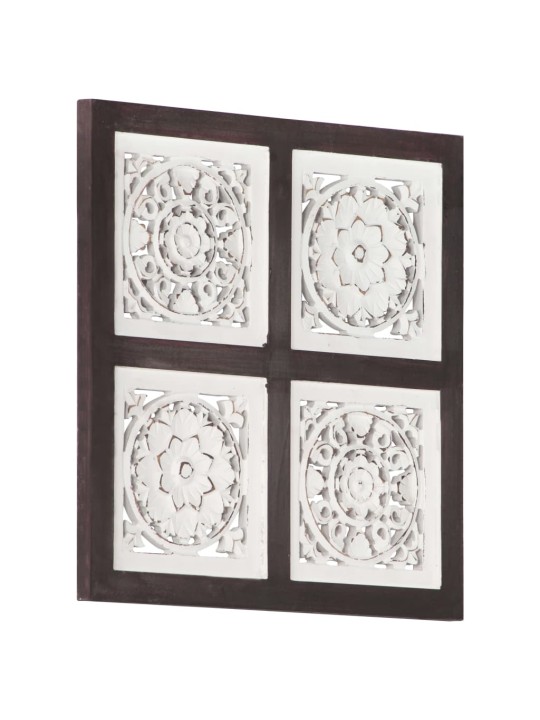 Sienas panelis, grebts ar rokām, mdf, 40x40x1,5 cm, brūni balts