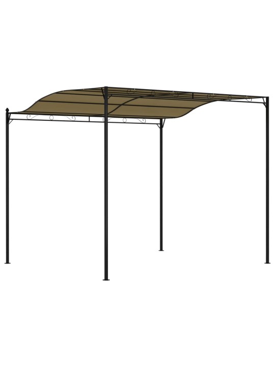 Dārza nojume, 3x2,4 m, pelēkbrūna, 180 g/m²