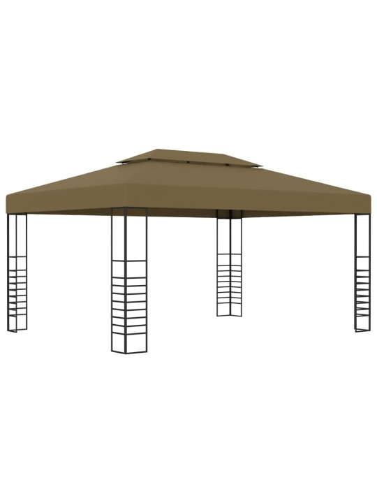Dārza nojume, 3x4 m, pelēkbrūna, 180 g/m²