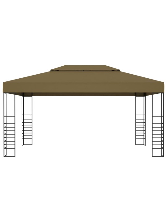 Dārza nojume, 3x4 m, pelēkbrūna, 180 g/m²