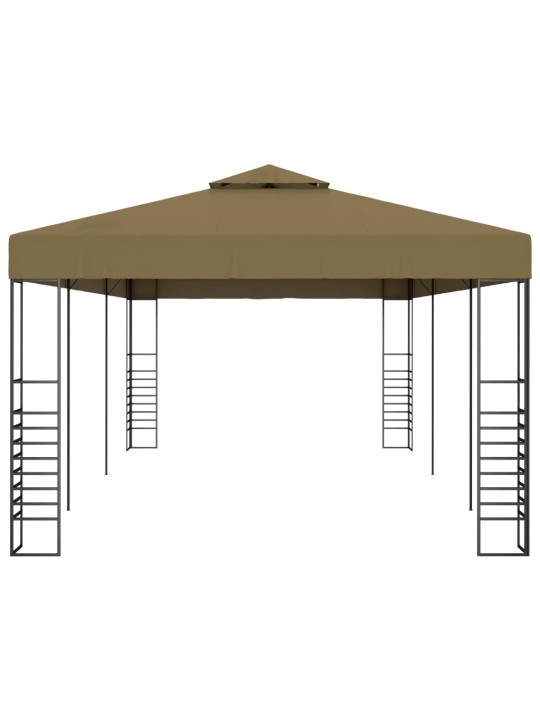 Dārza nojume, 6x3x2,7 m, pelēkbrūna, 180 g/m²