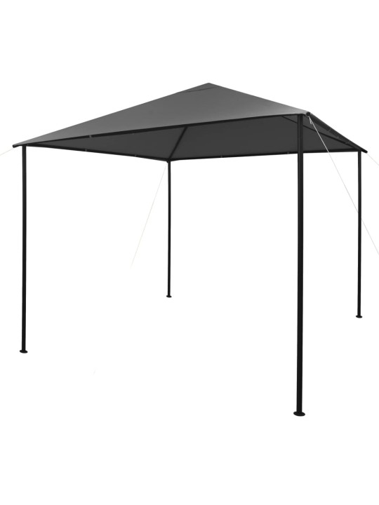 Dārza nojume, 3x3 m, antracītpelēka, audums, tērauds, 180 g/m²