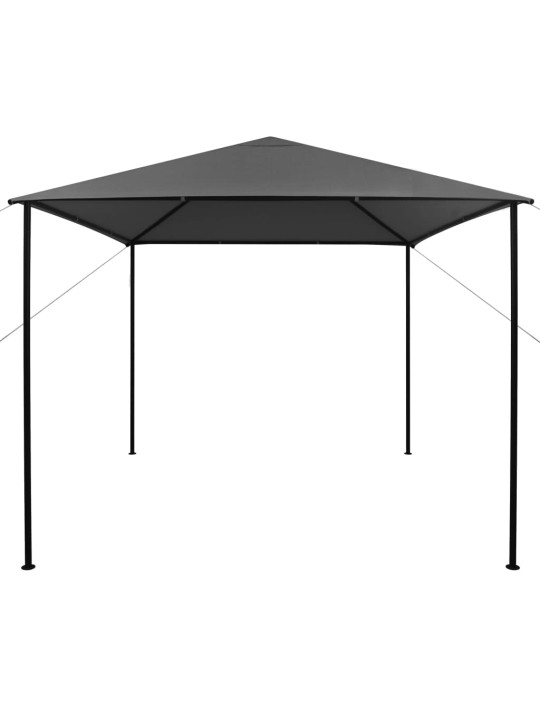 Dārza nojume, 3x3 m, antracītpelēka, audums, tērauds, 180 g/m²