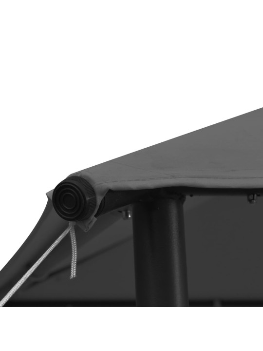 Dārza nojume, 3x3 m, antracītpelēka, audums, tērauds, 180 g/m²