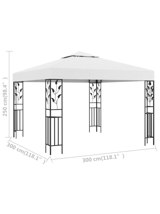 Dārza nojume, 3x3 m, balta, 180 g/m²