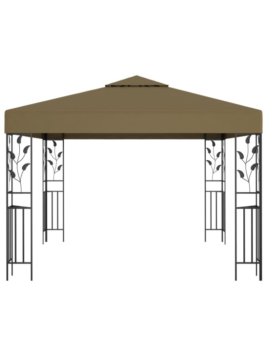 Dārza nojume, 3x3 m, pelēkbrūna, 180 g/m²