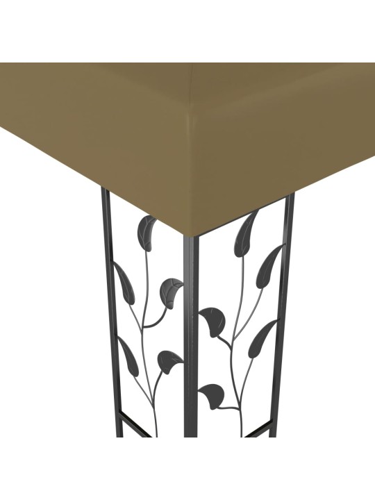 Dārza nojume, 3x3 m, pelēkbrūna, 180 g/m²
