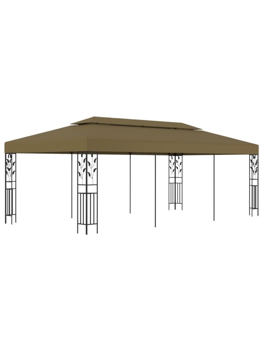 Dārza nojume, 6x3 m, pelēkbrūna, 180 g/m²