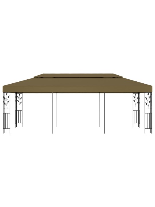 Dārza nojume, 6x3 m, pelēkbrūna, 180 g/m²