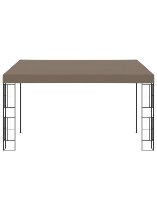 Dārza nojume, stiprināma pie sienas, 4x3 m, pelēkbrūns audums