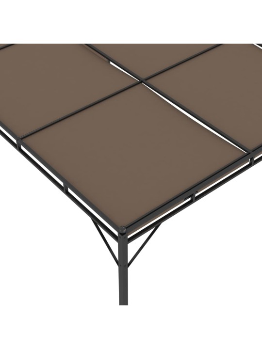 Dārza nojume ar sānu aizkariem, 4x3x2,25 m, pelēkbrūna