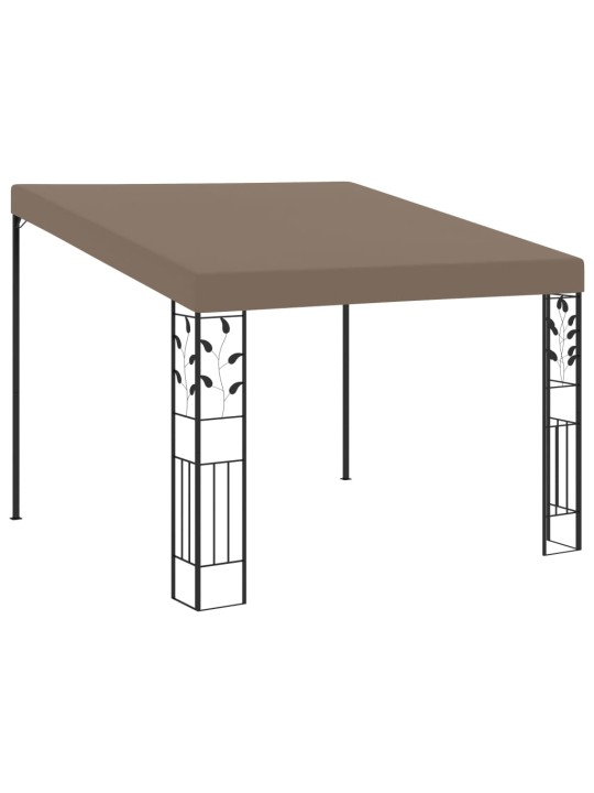 Dārza nojume, stiprināma pie sienas, 3x3x2,5 m, pelēkbrūna