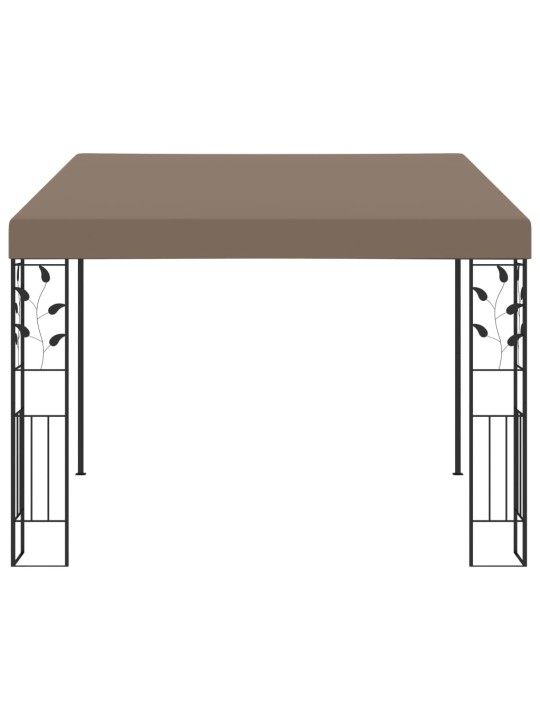 Dārza nojume, stiprināma pie sienas, 3x3x2,5 m, pelēkbrūna