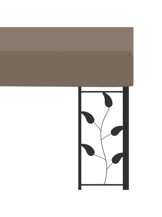 Dārza nojume, stiprināma pie sienas, 3x3x2,5 m, pelēkbrūna