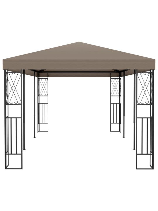 Dārza nojume, 6x3 m, pelēkbrūns audums