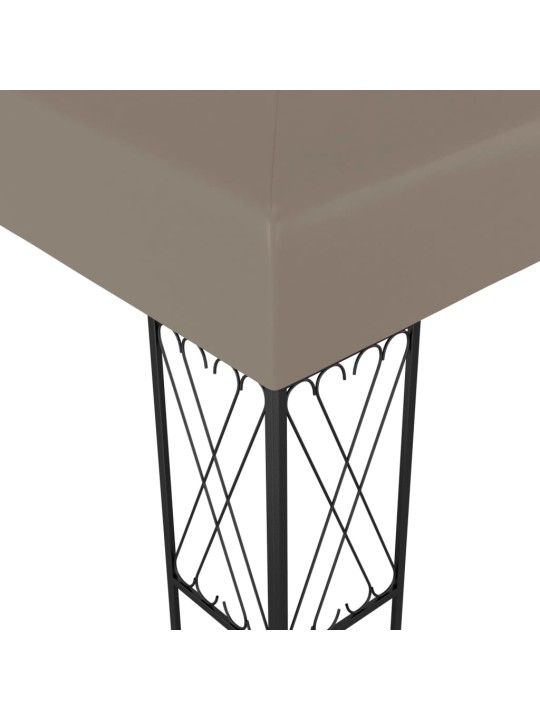 Dārza nojume, 6x3 m, pelēkbrūns audums