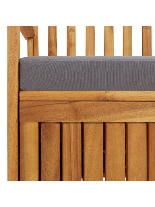 Dārza sols ar glabāšanas nodalījumu, 120 cm, akācijas masīvkoks