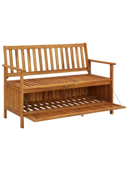Dārza sols ar glabāšanas nodalījumu, 120 cm, akācijas masīvkoks