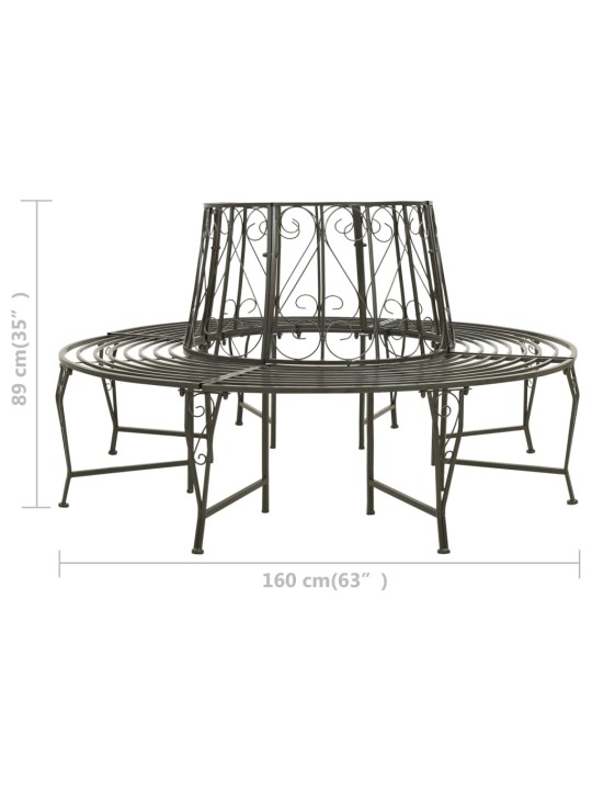 Dārza sols, uzstādāms ap koku, 160 cm, tērauds