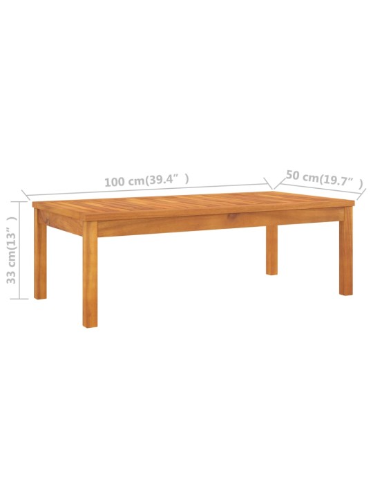 Kafijas galdiņš, 100x50x33 cm, akācijas masīvkoks