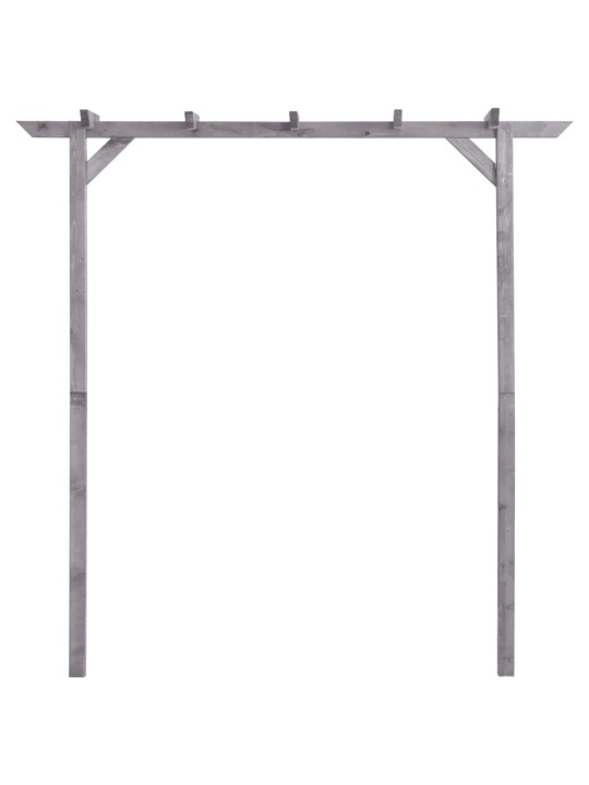 Dārza pergola, pelēka, 200x40x205 cm, impregnēts priedes koks
